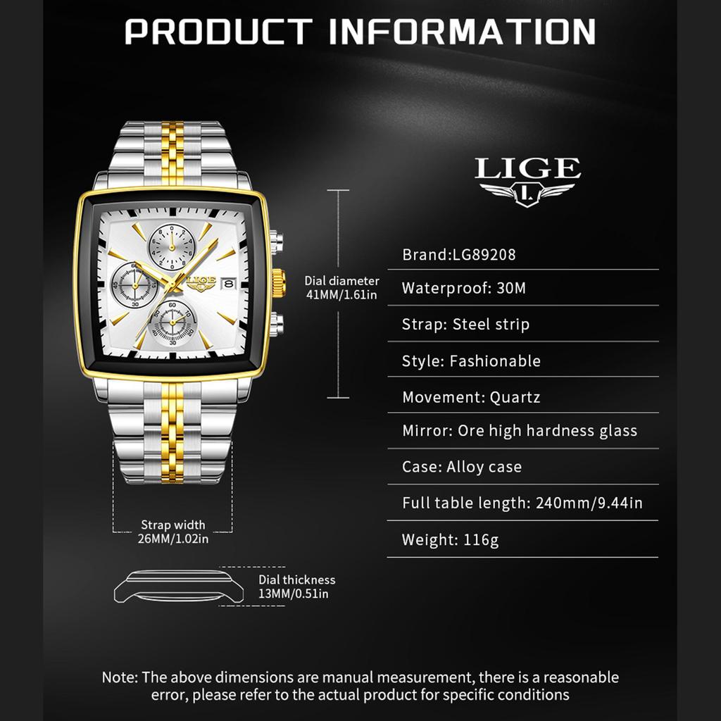 LIGE Модные мужские часы Топ Бренд Роскошные Светящиеся Водонепроницаемые Хронограф Дата Мужские Наручные часы Спорт на открытом воздухе Мужские Кварцевые часы