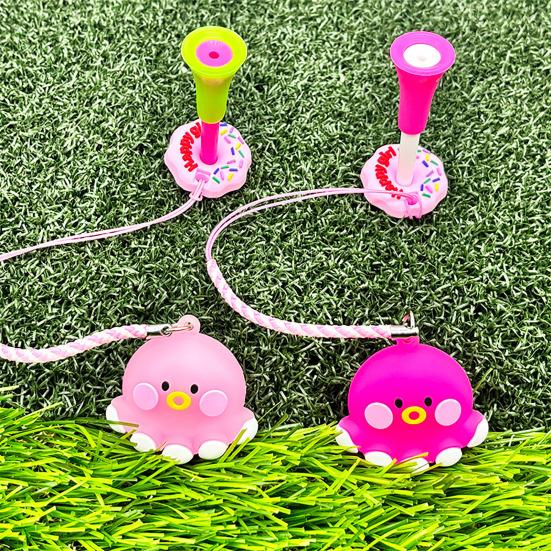 Octopus Golf Tee Hanger Plastic Anti Lost Golf Tee Ring with Strap Loss Prevention Tee Holder Golf Accessory Gift for Men Women