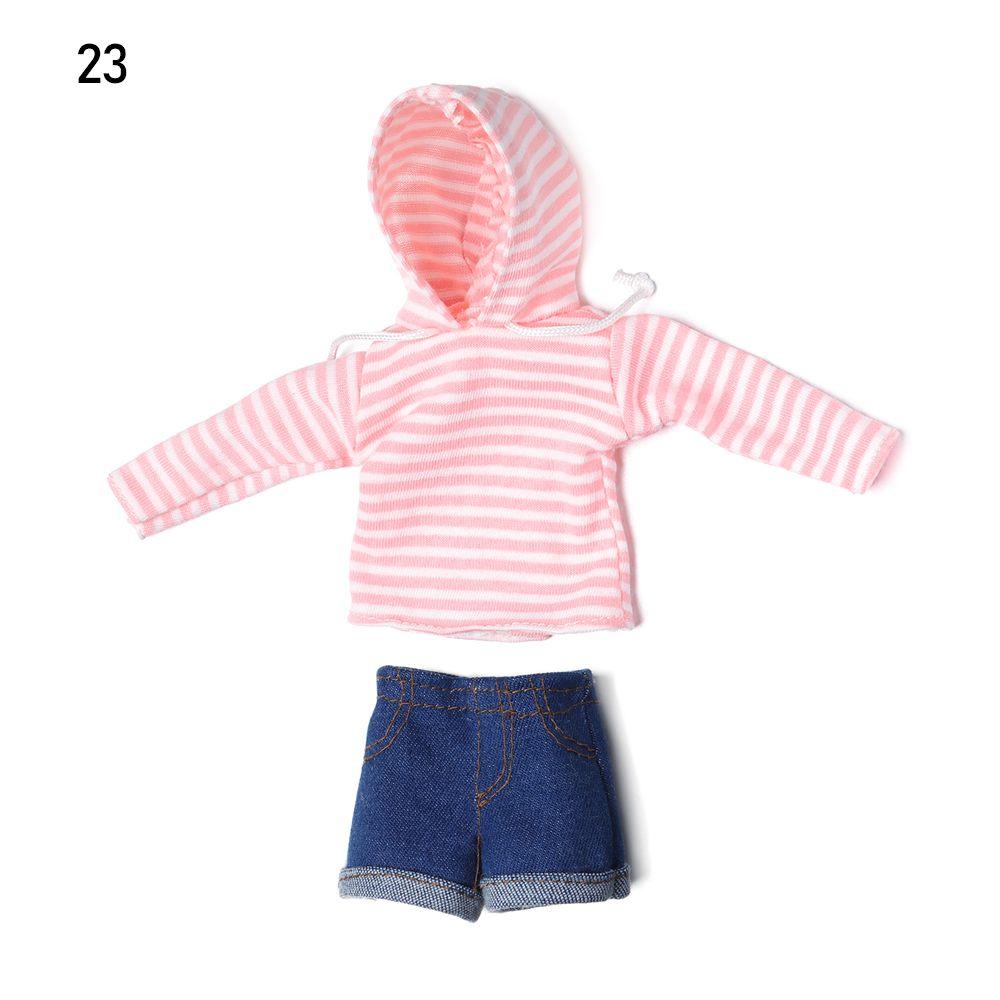 Toys Handmade Doll Accessories Tops Casual Skirts Navy Style Clothes Mini T-shirt Dressing Clothes