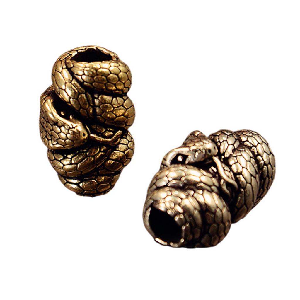 Serpent Brass Beads DIY Jewelry Making Kit Vintage Craft Accessories For Bracelets Necklaces Unisex Gift