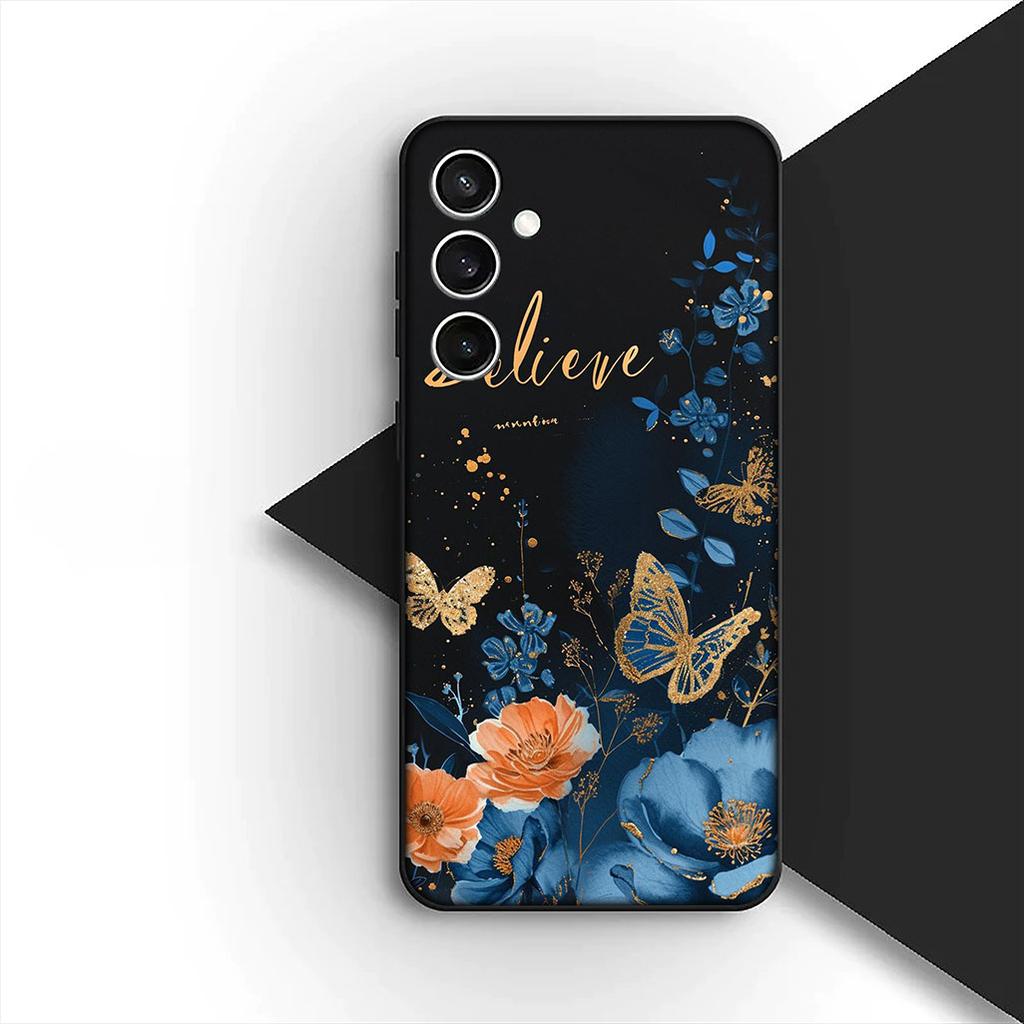 Cover for Samsung Galaxy A35 A36 A55 A26 A05 A06 A14 A50 A51 A53 A54 A12 A13 A23 Phone Case Sunflower Yellow Flower Butterfly