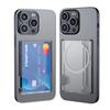 Transparent Magnetic Phone Card Case Back Cover For Iphone 12 For Magsafe For Samsung Xiaomi Huawei For Id Card Bank Card