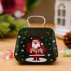 Christmas Tinplate Gift Boxes Cartoon Pattern Santa Claus Snowman Candy Chocolates Cookies Handheld