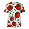 Creative Tomato 3D Printed T Shirt For Men Vegetable Art Pattern Tees Summer Loose Round Neck Tops Short Sleeves Women T-Shirts