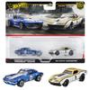 Hot Wheels Premium 2 Pack COPO Corvette Coupe Vehicle Toy Mini Car 3 Years Old and Up HRR80 '69 Corvette/Custom "Stingray" Blue/Gold