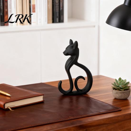 Фигурка кошки, 3D-печатная фигурка, Минималистичная элегантная сидячая скульптура, Фигурка без заусенцев, Современный животный орнамент для декора дома, офиса, стола, полки