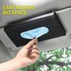 Car Visor Tissue Holder PU Leather Napkin Cover Paper Tissue Dispenser For Visor & Backseat Vehicle Black Black-02