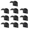 Упаковка из 10 держателей для бейсболок с предварительно просверленными отверстиями, самоклеящиеся, для шкафа, спальни, офиса, для хранения головных уборов, вешалка-крючок