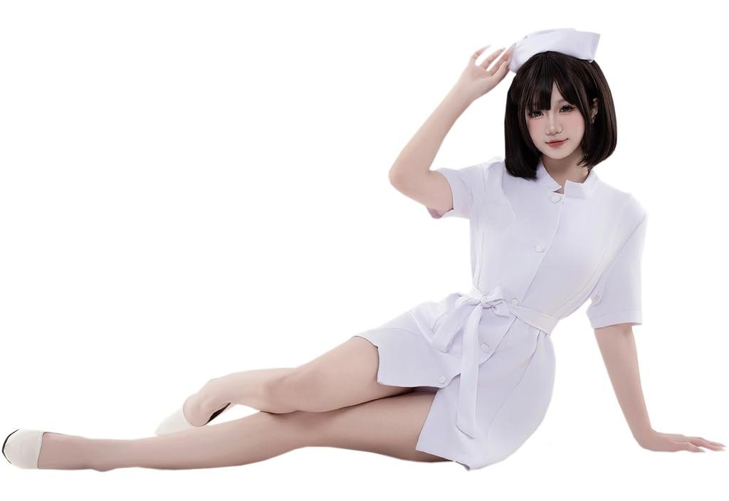 Косплей Эротический Костюм Медсестры Медсестра Сексуальный Косплей Крайне Непослушный Ангел в Белом Халате Горничная Милое Соблазнение Моэ Бондаж Чувственное Нижнее Белье Линжери Один