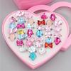 24/36Pcs Rhinestone Play Jewelry Butterfly Pretend Girls