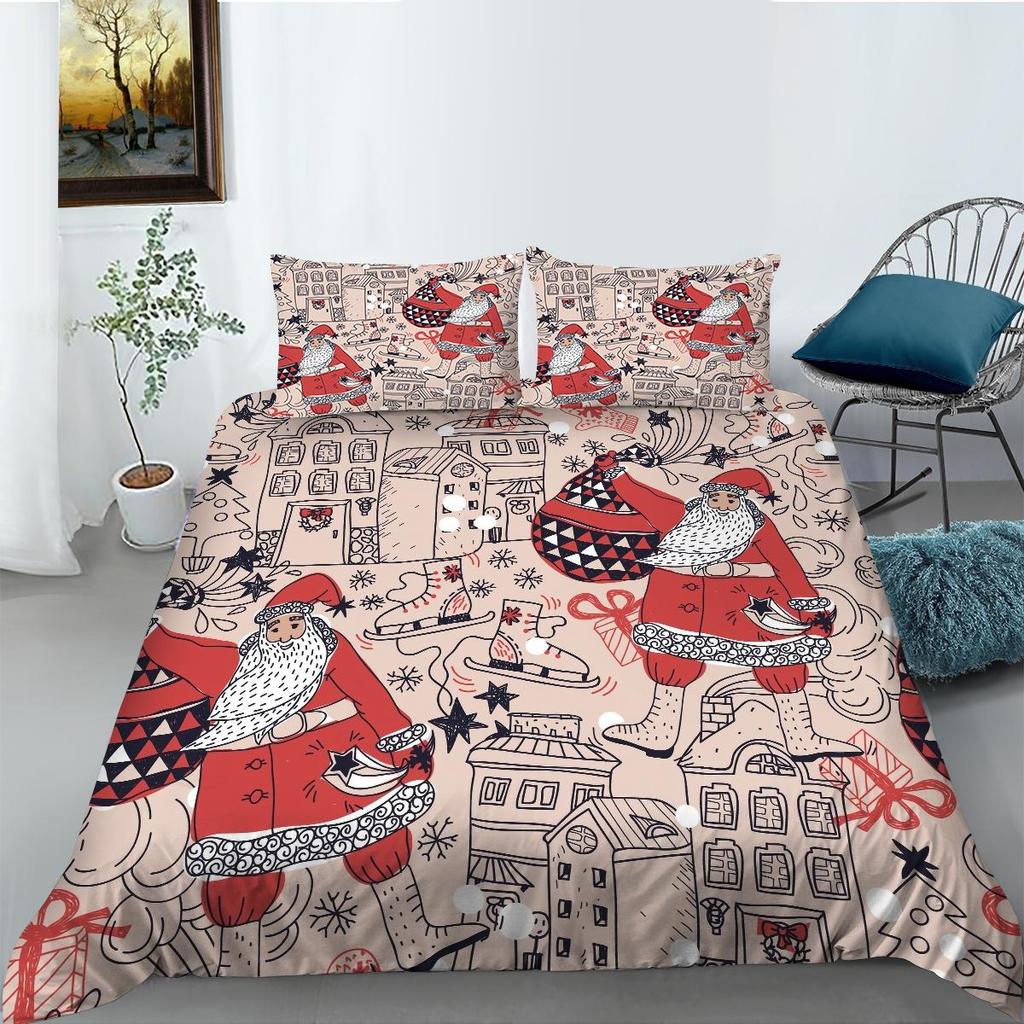 Комплект пододеяльников, домашнее постельное белье, уникальный дизайн, рождественский домашний текстиль, комплект одеял высокого качества