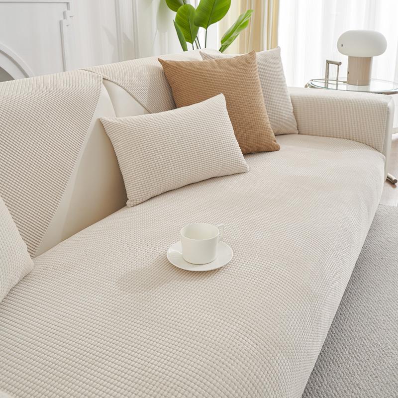 Скандинавский коврик для диванной подушки, утолщенный плюшевый мягкий чехол для дивана для гостиной, нескользящий моющийся диван, полотенце, спинка, одеяло, домашний декор