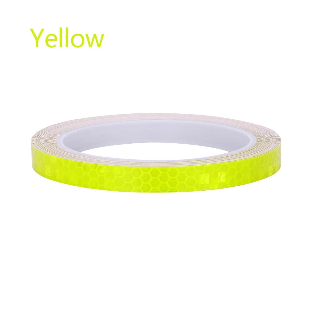 Hot Sale 6 Colors Motorcycle Rim Tape Reflective Wheel Stickers Warning Effect Decals Vinyl Waterproof Bright Car Stickers