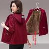 Thickened Corduroy Jacket Women's Casual Fleece-Lined Hooded Sweater Coat Warm Autumn Winter