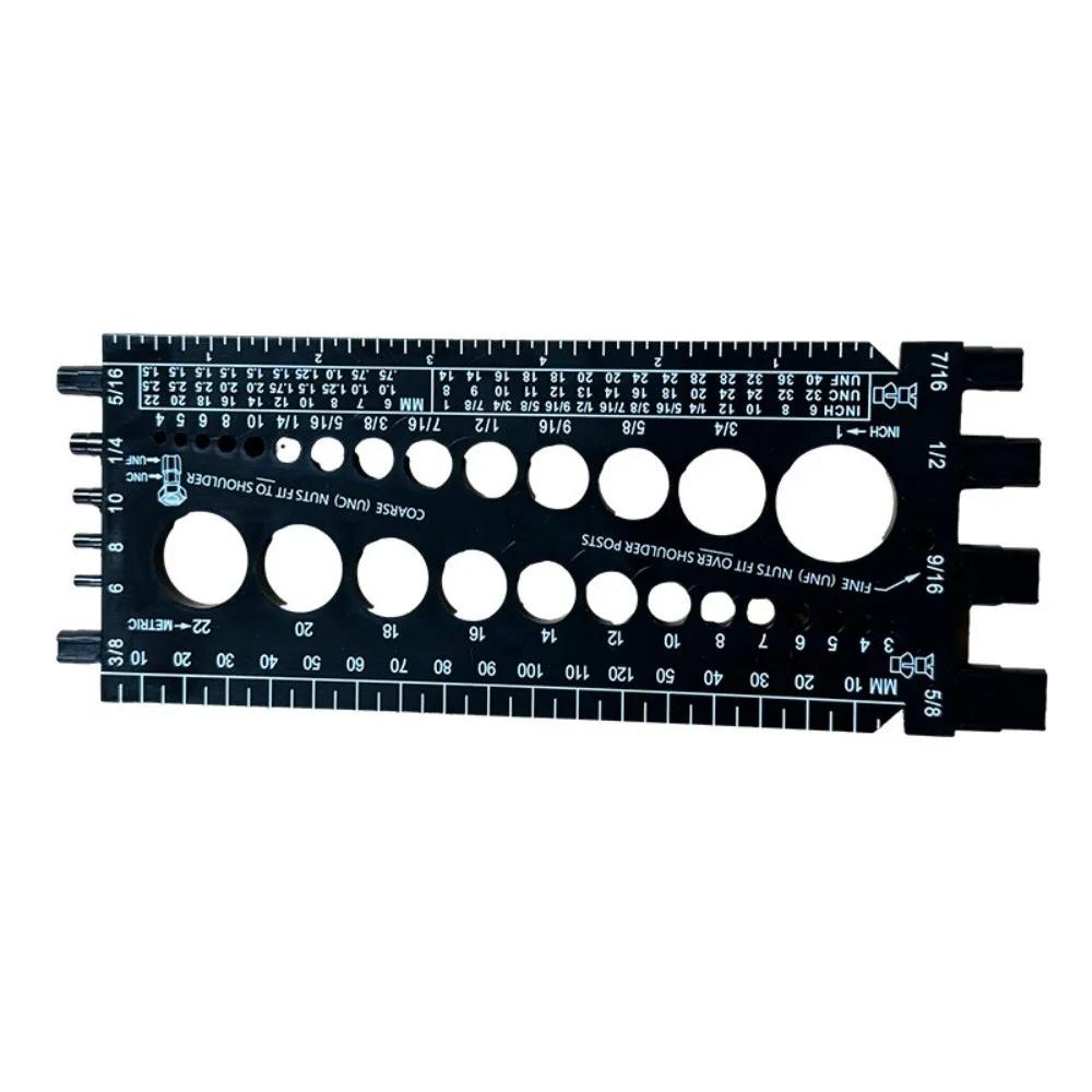 Метрическая Калибровка Гаек Имперский Стандарт Портативная Линейка для Измерения Размера Винтов Калибр для Наружной и Внутренней Резьбы Калибры Резьбы Болтов Дюйм Метрическая Резьба