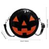Purse Round Halloween Pumpkin Crossbody Bag Adjustable Strap Pumpkin Devil Shoulder Bag  Men/Women