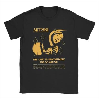 Mitski Music Романтическая футболка Альбом Шик Харадзюку Одежда Потрясающая футболка с коротким рукавом и круглым вырезом Летние футболки Свободная#Цвет(2)