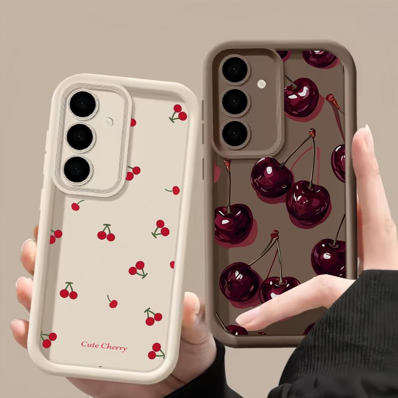 Мультяшный чехол для телефона с рисунком красной вишни, мягкий, для Xiaomi Redmi Note 14 13 12 Pro Plus 11 12S 11S Redmi 15C 15 14C 13C 12C 10C A5