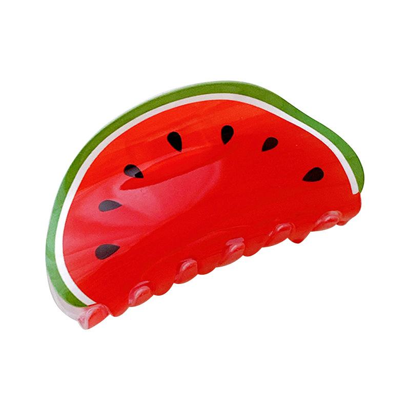 UXSL New Lovely Fruit Hair Claws Clip for Womens Girls Sweet Cute Watermelon Hairpins Crab Clips Fashion Hair Accessories Gift