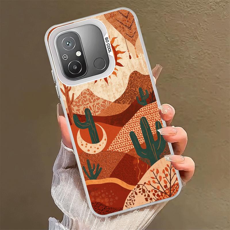 Cactus Pattern Shockproof Phone Case for Xiaomi Poco X7 X6 X5 X3 Pro F7 Ultra M8 Redmi 15C 15 14C 13C 12C 10C 13 12 10