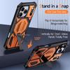 For iPhone 17 Pro Magnetic Case TPU + PC Kickstand Phone Cover Drop Protection