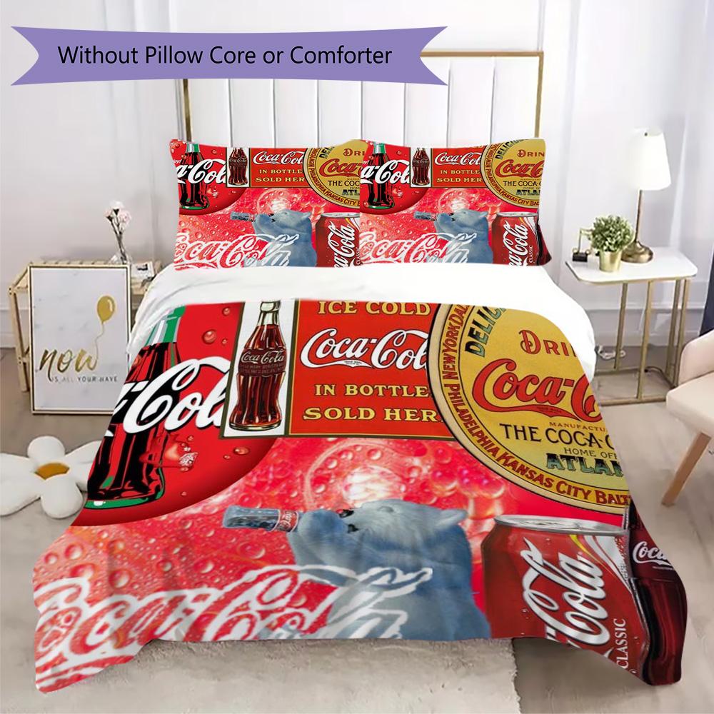 Christmas gift Halloween themed cola beverage Coca Cola provides comfortable bedding covers and pillowcases for home use (without core) K17