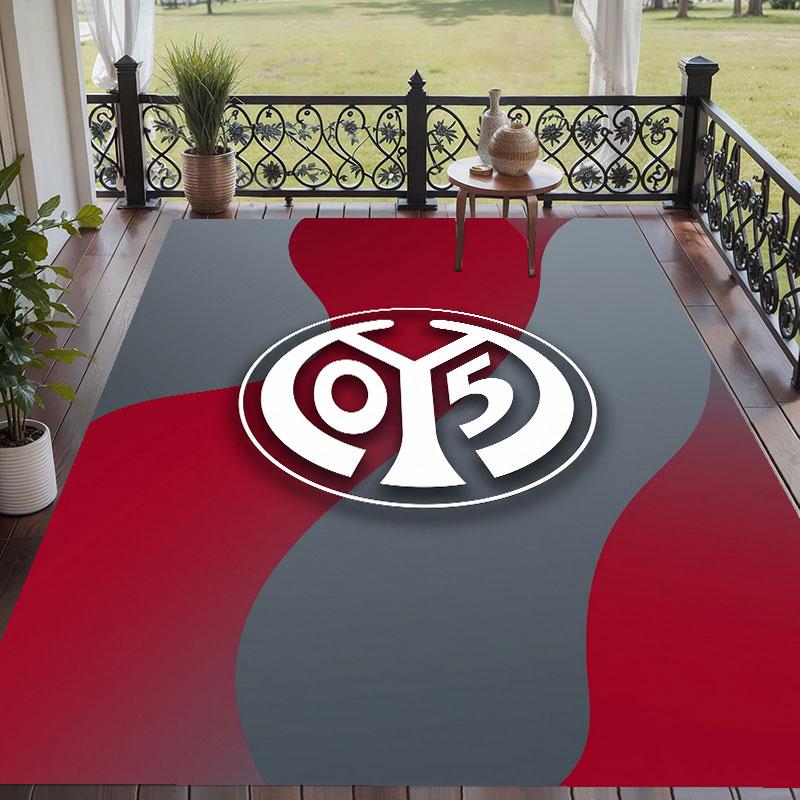 Soft Floor Carpet Mainz FC Pattern Area Rug Decorative Mat For Home Room Decoration