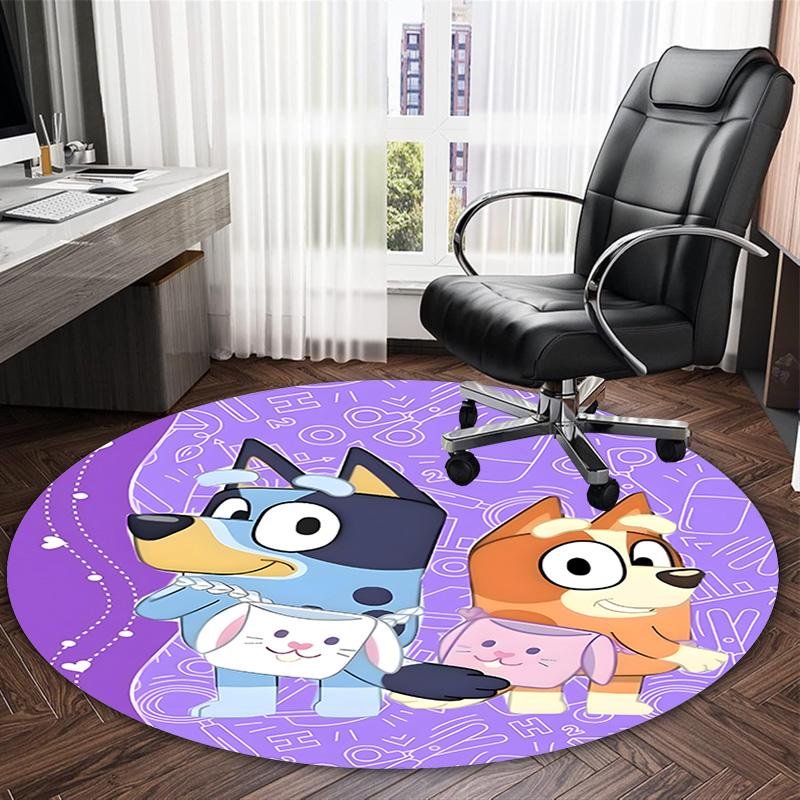 1pc B-Blucy8 Carpet, Round Rug, Comfortable, Suitable for Entryways, Living Rooms, Office, And Bedrooms, Christmas Decoration