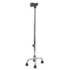 Adjustable Walking Cane with 4 Base Anti Slip Steel Tube Flexible Walking Stick Assistant for Senior Disabled