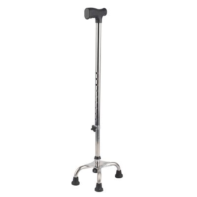 Регулируемая трость для ходьбы с 4 опорами, противоскользящая стальная трубка, гибкая трость-помощник для пожилых людей и инвалидов