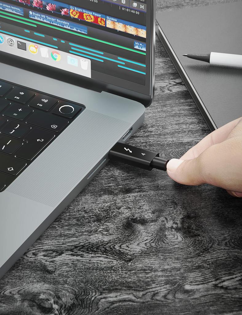 SABRENT Thunderbolt 4 Passive Cable with Chip E-Marker [6.5ft/2m] (CB-T4M2)