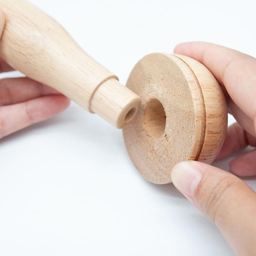 1Set DIY Wooden Darning Mushroom Patchwork Tool Mending Pants Clothes Socks Weaving Crafts Needle Holder Thread Sewing Accessories