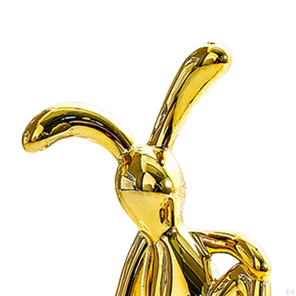 Electroplated Rabbit Sculpture Desktop Ornament Living Room Cabinet Desk Decoration