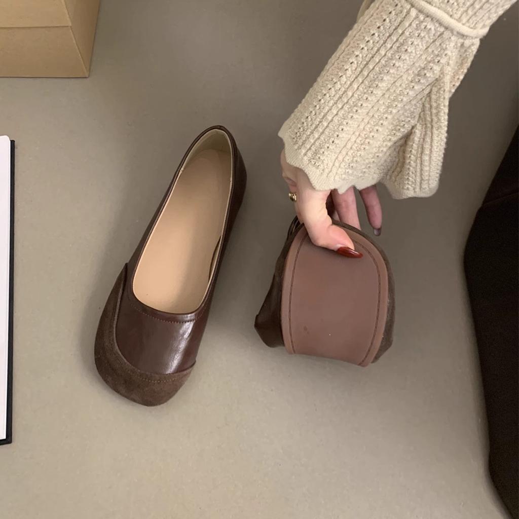 Flat-soled Silver Single Shoes Women's Shallow Mouth Mary Jane One-pedal Doudou Shoes 2025 New Spring and Summer Pregnant Women's Grandma Shoes