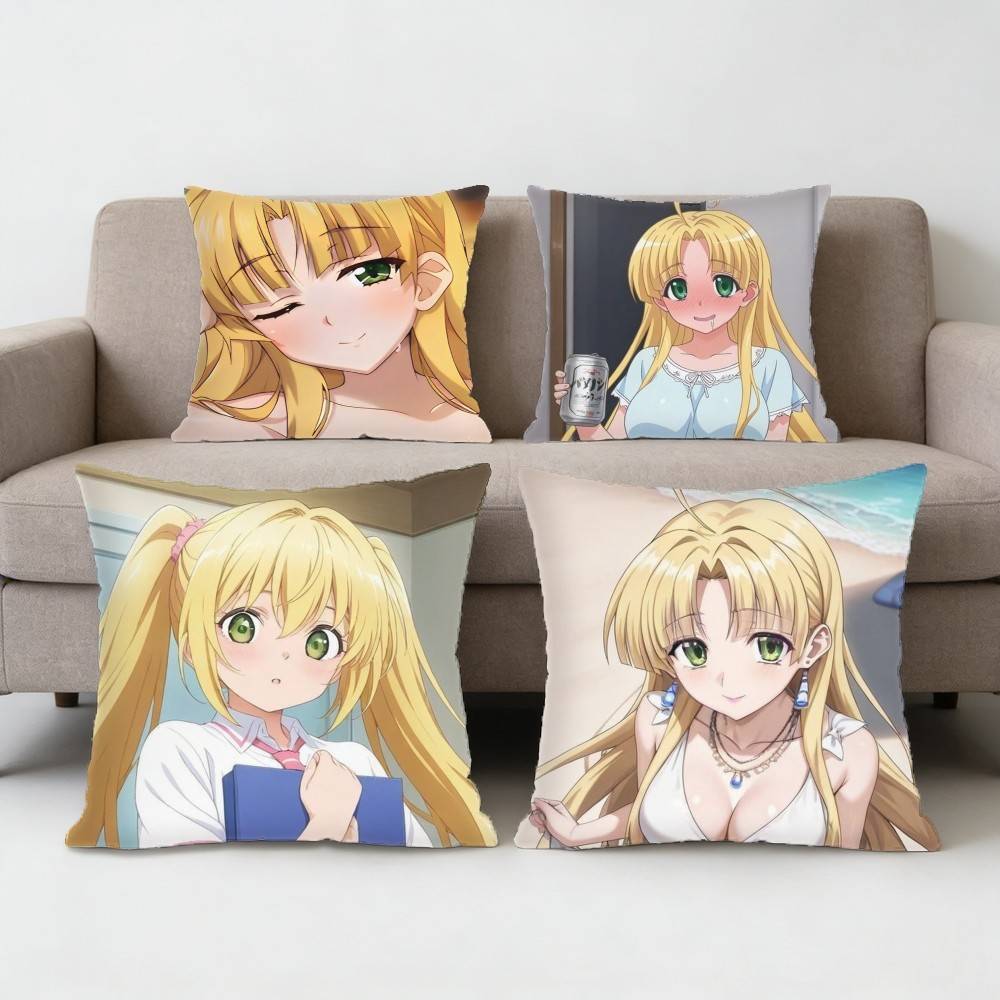 High School DxD Чехол на подушку Азия Ардженто Чехол от пылевых клещей Невидимая молния шелковистый Чехол на диванную подушку для спальни