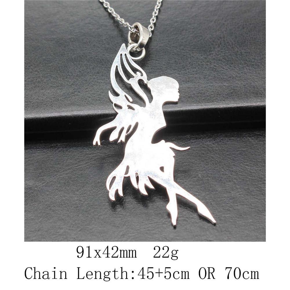 Valentine's Day Vintage Necklace Angel Wings 45cm Or 70cm Long Chain Necklace Women's Bags Choker Necklace