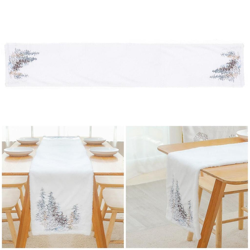 Christmas Decorations 182x33cm Nordic Style Table Cloth Christmas Tree Pattern Tablecloth Rectangle