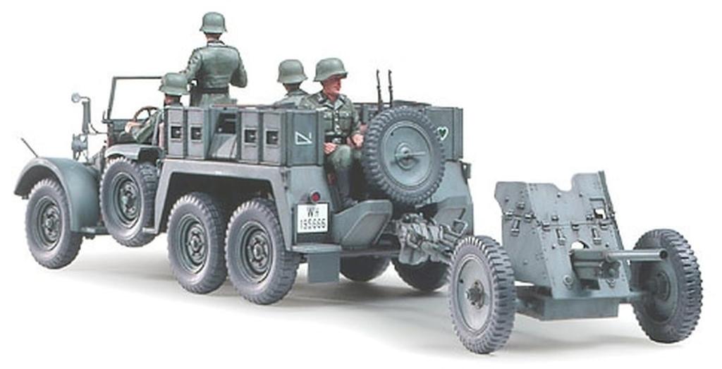 Tamiya Military Miniature Series Немецкая армейская буксируемая пушка Krupp Protze, пластиковая модель 35259 1/35 № 259 6×4 3,7 см противотанковая пушка
