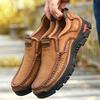 Outdoor Youth Leather Casual Men's Shoes, Fashion Non-slip Walking Shoes
