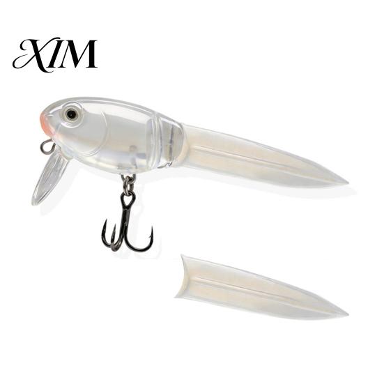 Tadpole Lure with Hooks 8.5CM/8G Minnow Topwater Lure, Floating Bait Fishing Lures Hook, Bionic Crankbait for Saltwater Freshwater Sharp Hook