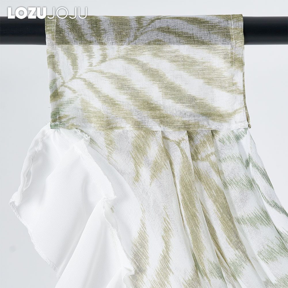 1 шт. LOZUJOJU с весенним принтом и рюшами по краям, легкая и тонкая занавеска для декора маленького окна 70x42 см