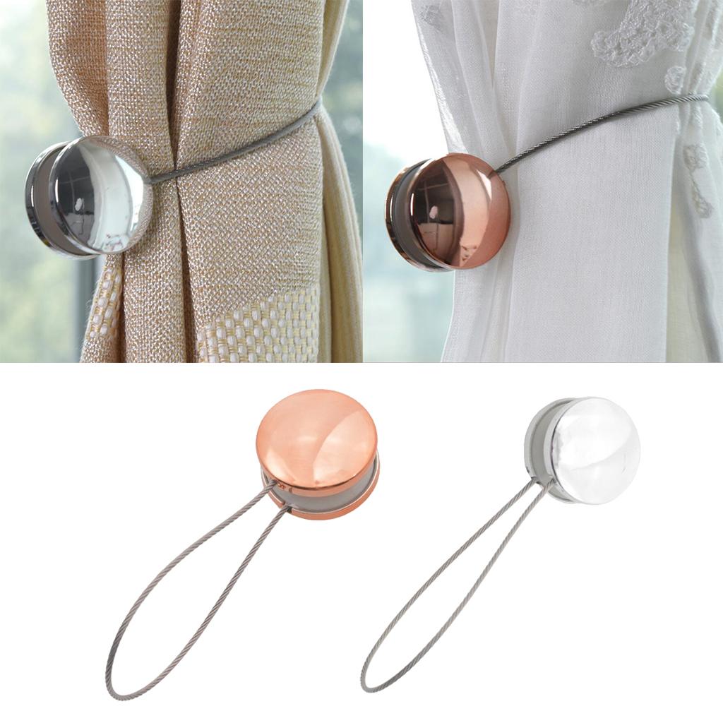 MagiDeal Modern Magnetic Tie-backs Tiebacks Buckle Holdback Clip for Curtain Nets Voiles Simple Style Curtain Tieback Home Decor
