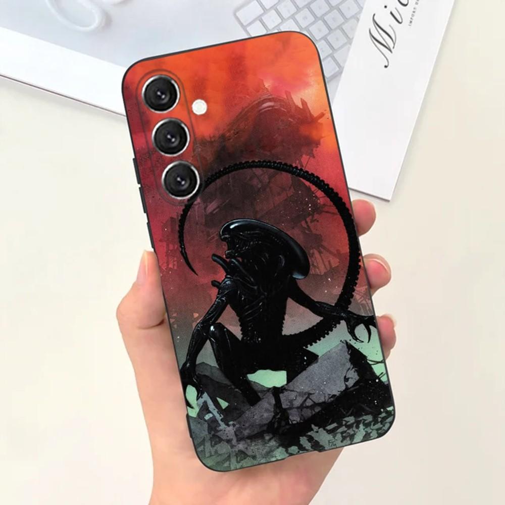 Чехол для телефона Movie A-Alien Xenomorph для Samsung S25, S24, S21, S22, S23, S30, Ultra, S20, Plus, Fe, Lite, Note, 10, 9, 5G Черный
