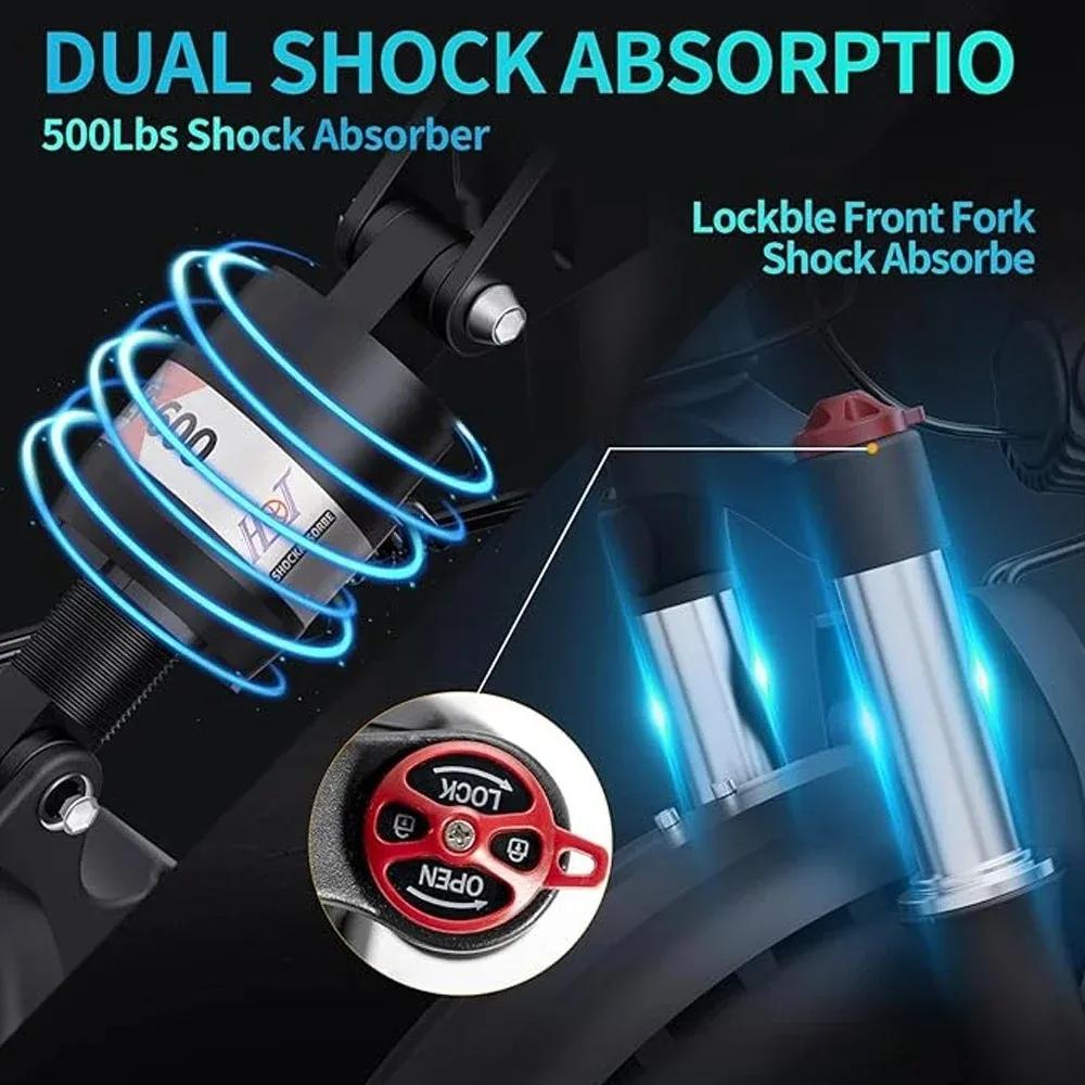 Новый H20 Pro 2000 Вт Складной Электровелосипед 48В 23Ач 20 дюймов Толстая Шина Двойной Мотор Вездеход Горный Велосипед