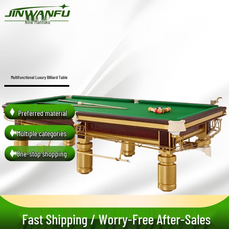 Jinwanfu Standard 9-Foot Chinese 8-Ball Home Pool Table