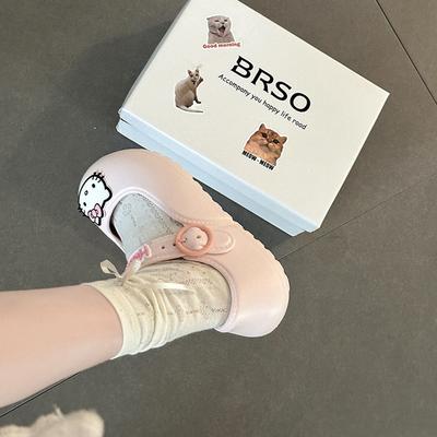 Летняя милая простая мультяшная сумка Hello Kitty, туфли-лодочки Мэри Джейн, женская корейская версия модных уличных дышащих сандалий