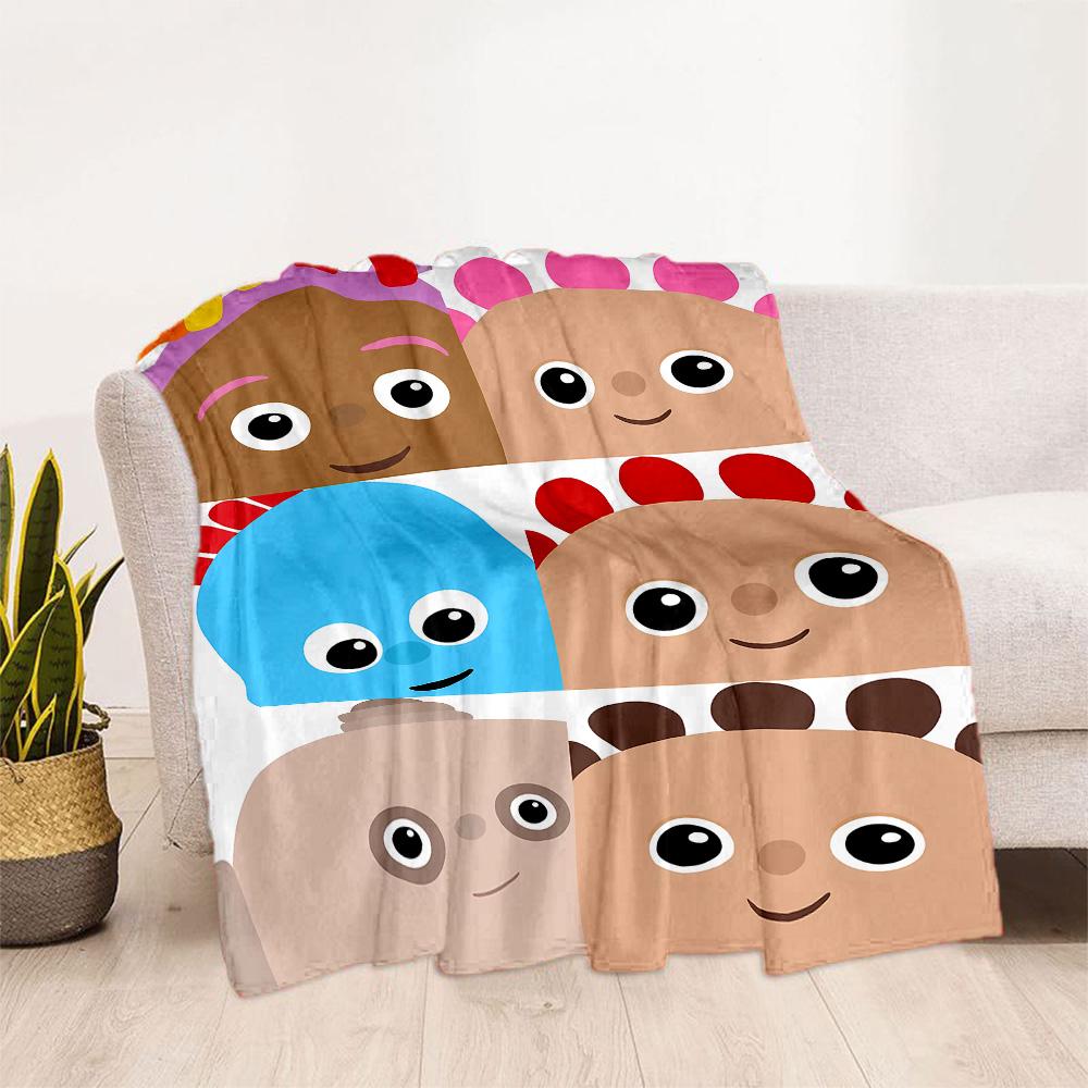 Night Garden Characters Blanket Durable Comfort Perfect for Picnics Sofa Bed All-Season Use Digital Print Ideal Gift For Birthday Valentine'S Day