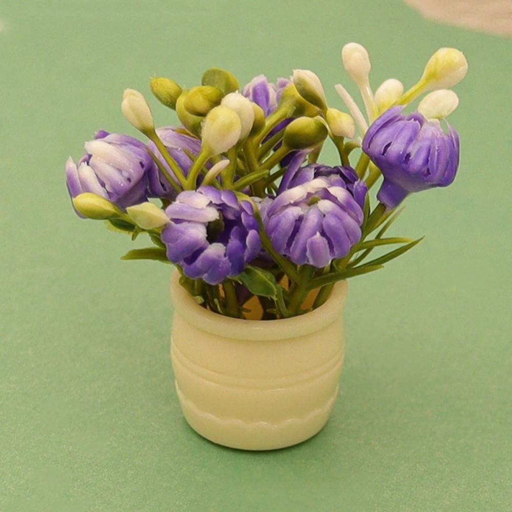 3pcs Plastic Dollhouse Miniature Simulation Vase Doll House Accessories