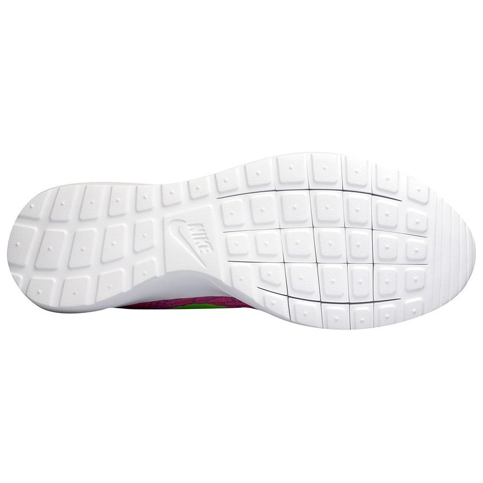 Nike Roshe Run Flyknit Мужские Розовый Флеш Флеш Лайм Клубный Розовый 677243-601