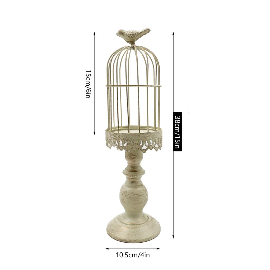 Ретро потертый подсвечник декоративный подсвечник в виде птичьей клетки винтажный металлический подсвечник для свадебной вечеринки домашний декор 11,8 дюймов